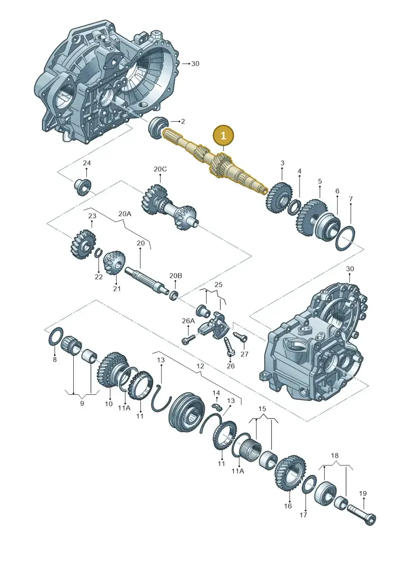 02S311103E — Skoda Octavia (2017-2020) diagram 656311410, position 1
