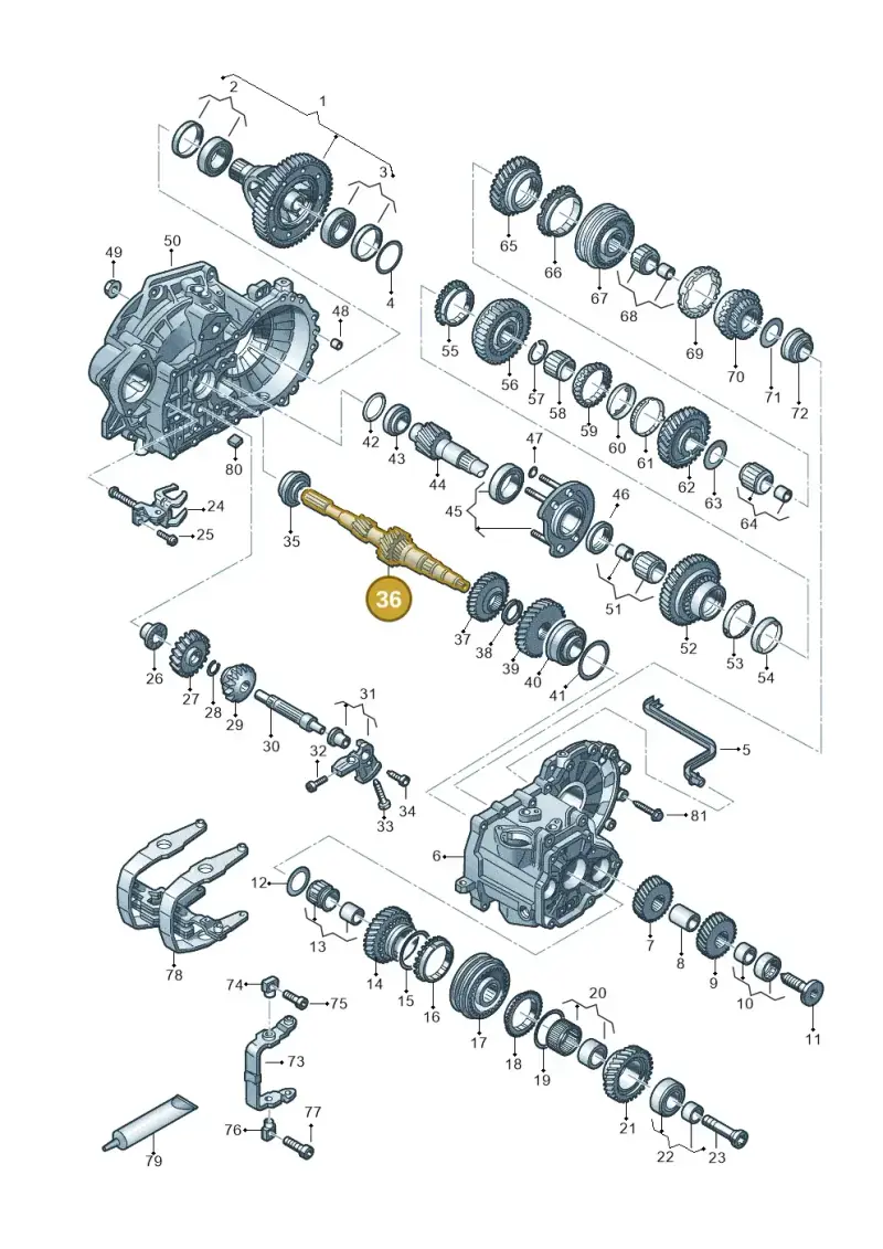 02S311103E — Skoda Octavia (2017-2020) diagram 827320030, position 36