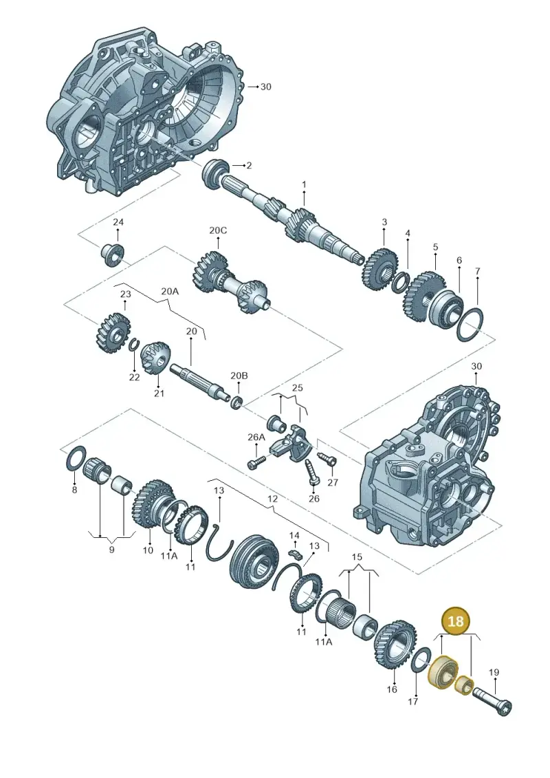 02S311375E — Skoda Octavia (2017-2020) diagram 656311410, position 18