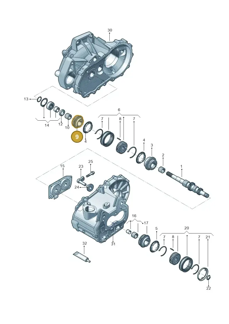 02T311145AK — Skoda Yeti (2013-2017) diagram 876311330, position 9