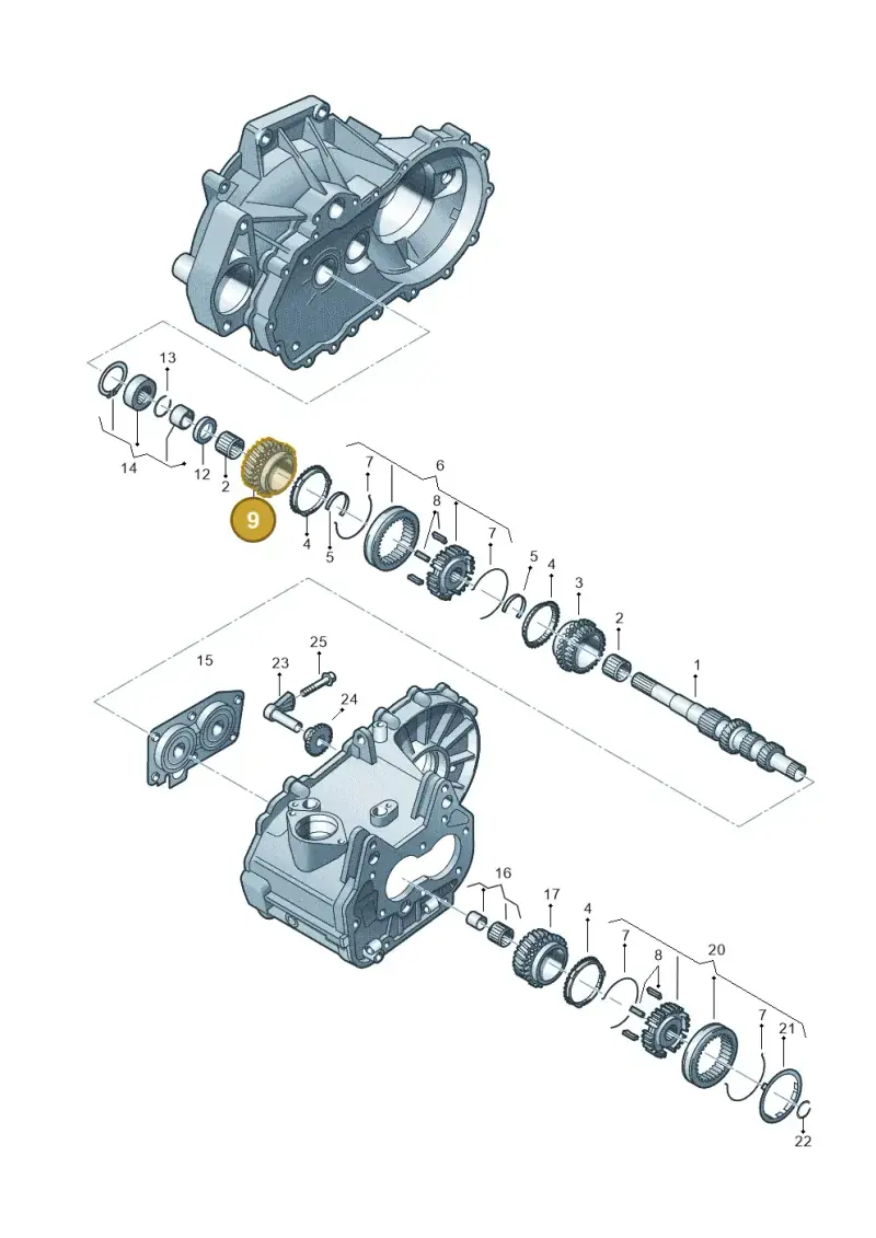 02T311145P — Skoda Roomster (2010-2015) diagram 225311330, position 9