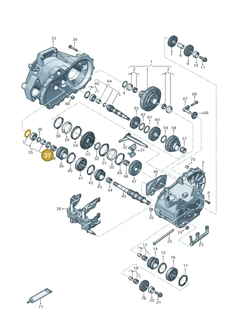 02T311155A — Skoda Octavia (2019-2024) diagram 827310030, position 37