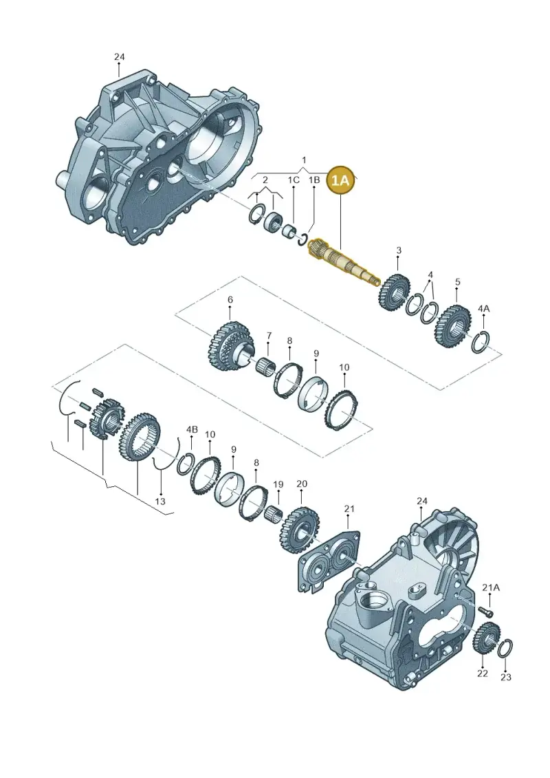 02T311205F — Skoda Fabia Jingrui (2008-2014) diagram 225311320, position 1A