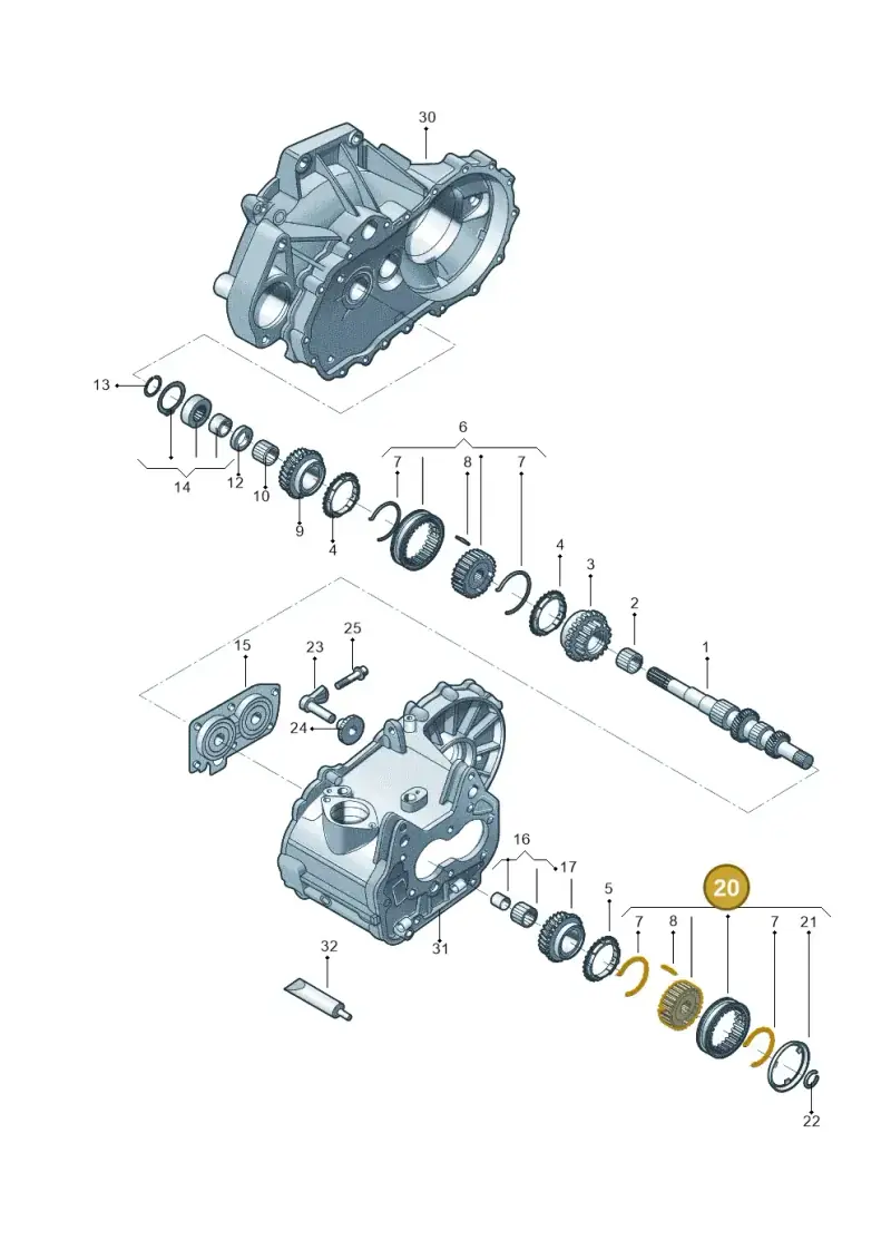 02T311241F — Skoda Yeti (2013-2017) diagram 876311330, position 20