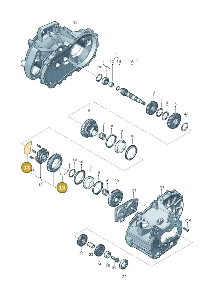 02T311249A — Skoda Superb (2013-2015) diagram 672311360, position 13