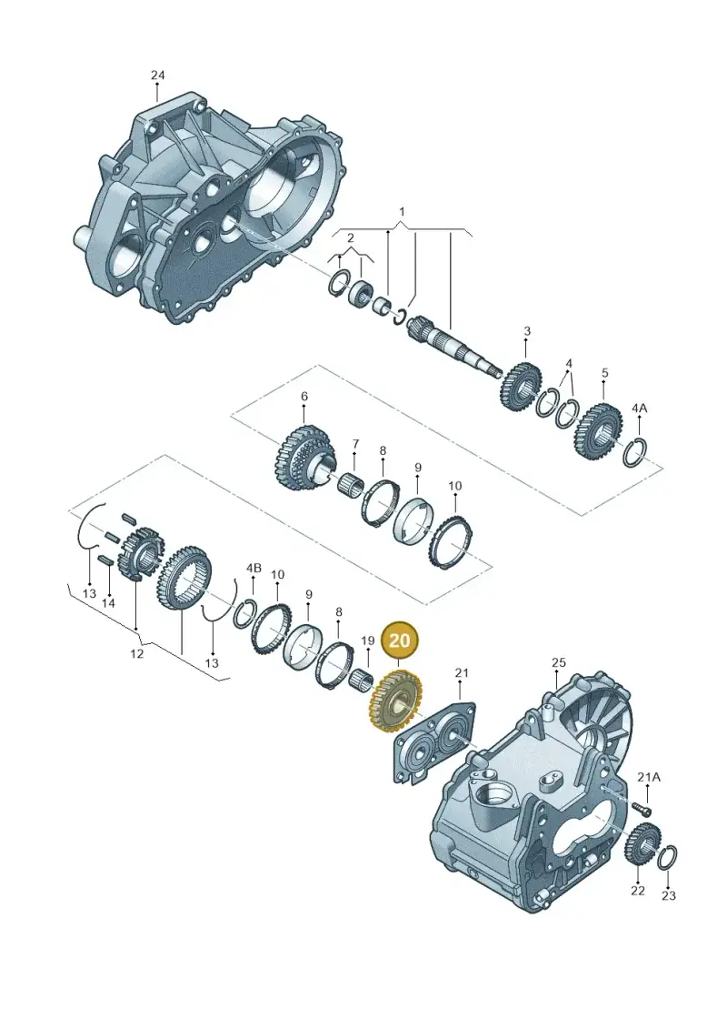 02T311251B — Skoda Octavia (2017-2020) diagram 746311090, position 20