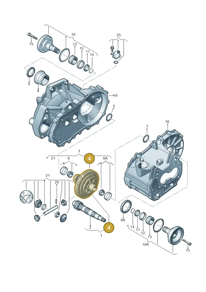02T409111AD — Skoda Roomster (2010-2015) diagram 441409220, position 4