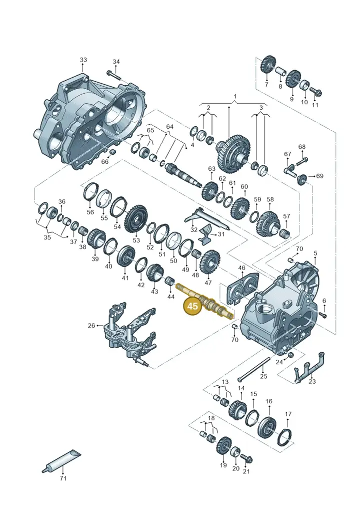 02U311103AT — Skoda Fabia (2021-) diagram 827310030, position 45
