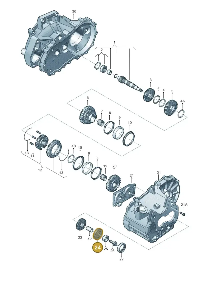 02U311165L — Skoda Superb Combi (2015-2024) diagram 746311200, position 24