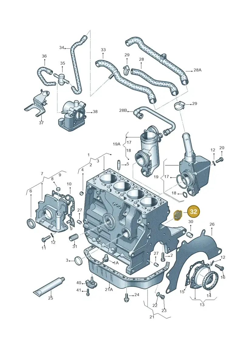 030103037D — Skoda OCTAVIA/COMBI/4X4      04> (2004-) diagram 166103000, position 32