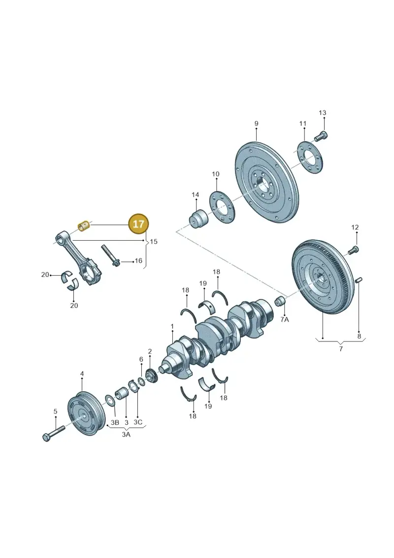 030105431AD — Skoda Rapid (2012-2022) diagram 253105150, position 17
