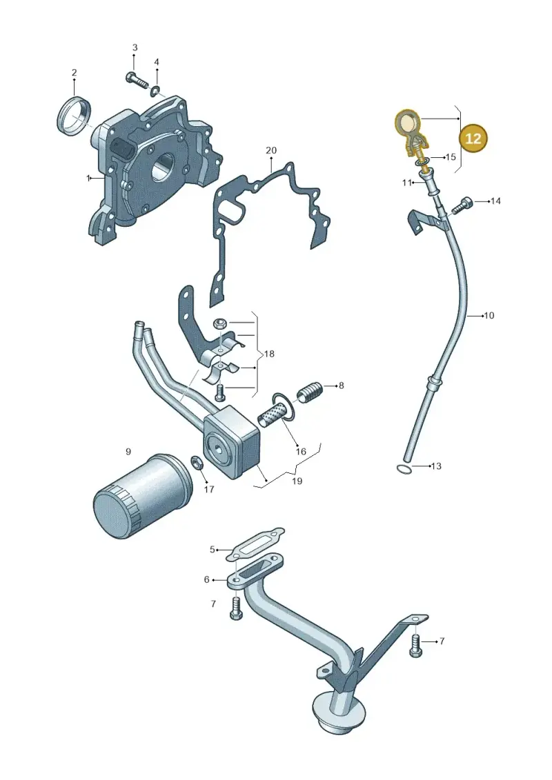 030115611R — Skoda Roomster (2010-2015) diagram 194115050, position 12