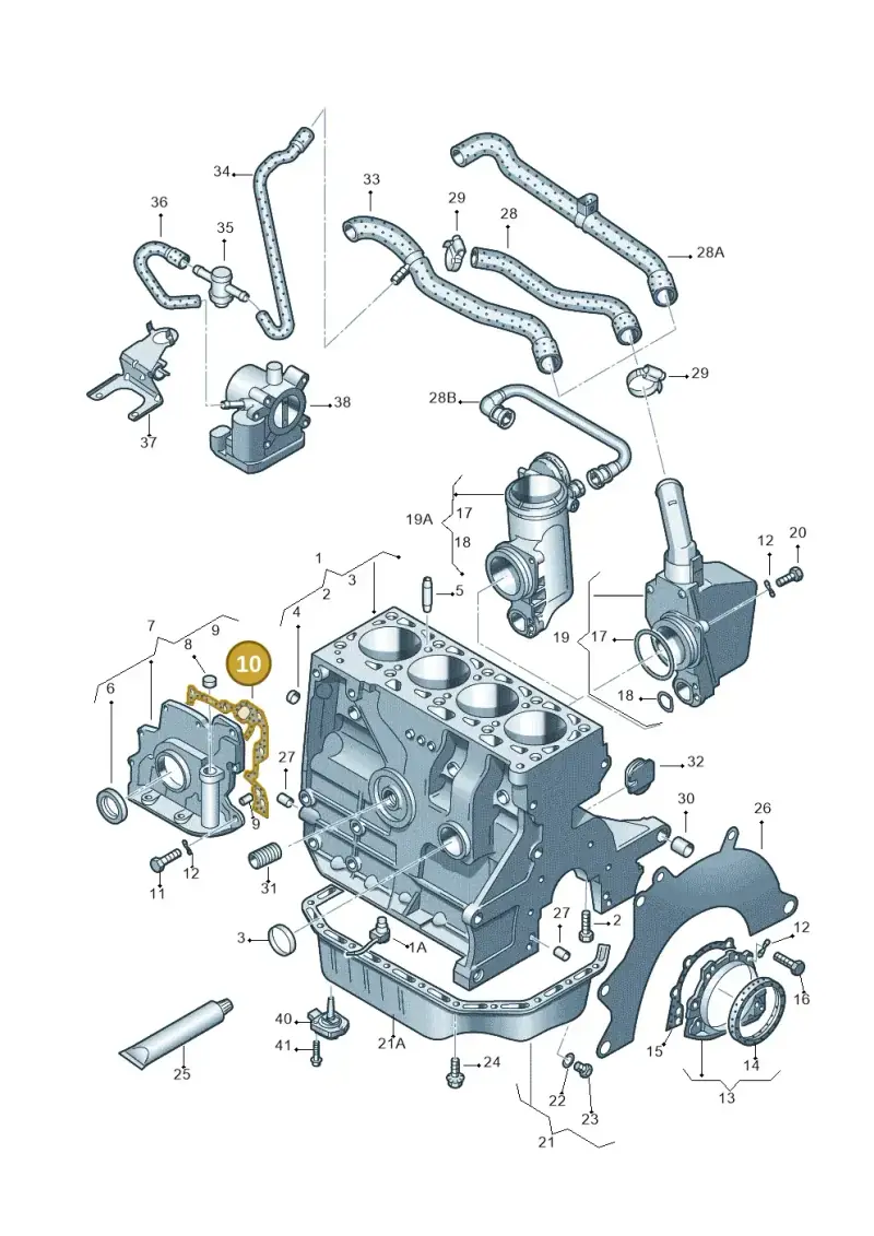 032103161K — Skoda OCTAVIA/COMBI/4X4      04> (2004-) diagram 166103000, position 10