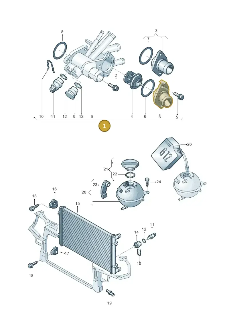 032121111BA — Skoda OCTAVIA/COMBI/4X4      01> (2000-) diagram 194121700, position 1