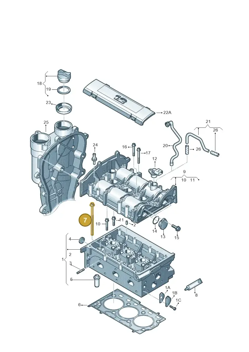 036103384B — Skoda Roomster (2010-2015) diagram 608103400, position 7