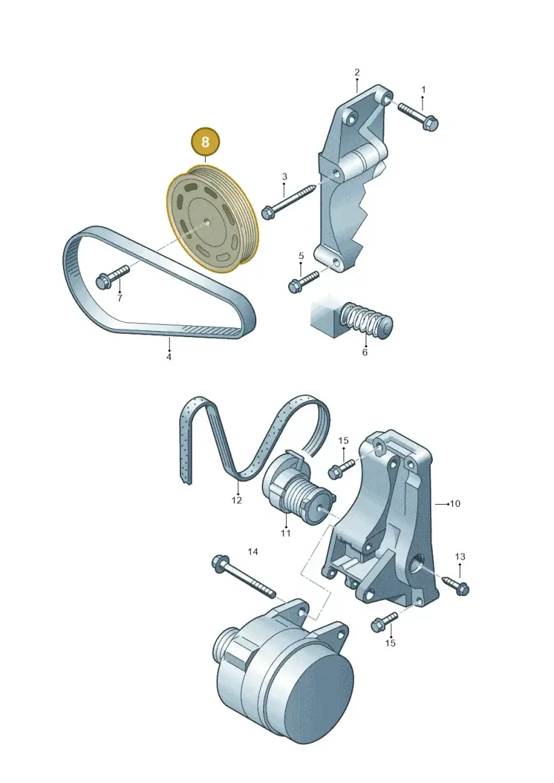 036105255C — Skoda Roomster (2010-2015) diagram 225903400, position 8