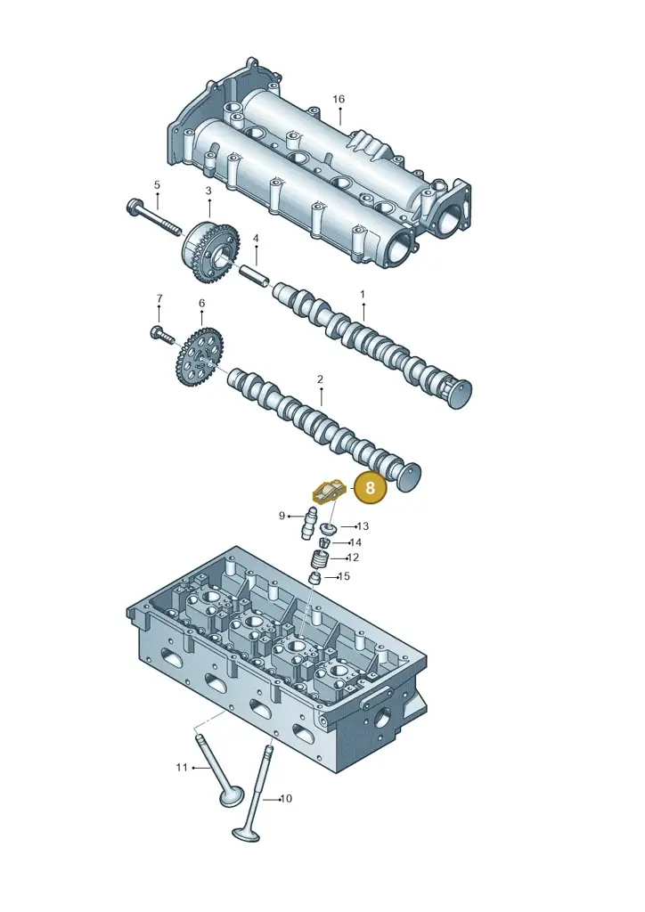 036109411H — Skoda Superb (2013-2015) diagram 409109150, position 8