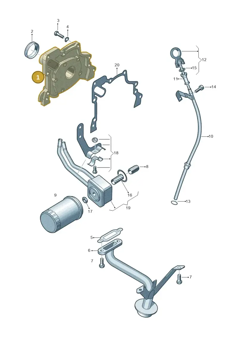 036115105D — Skoda Roomster (2010-2015) diagram 194115050, position 1