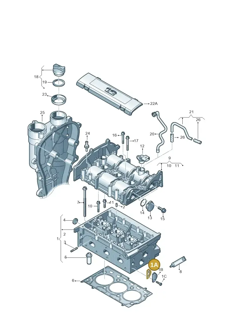 036131281 — Skoda Rapid (2012-2022) diagram 608103400, position 1A