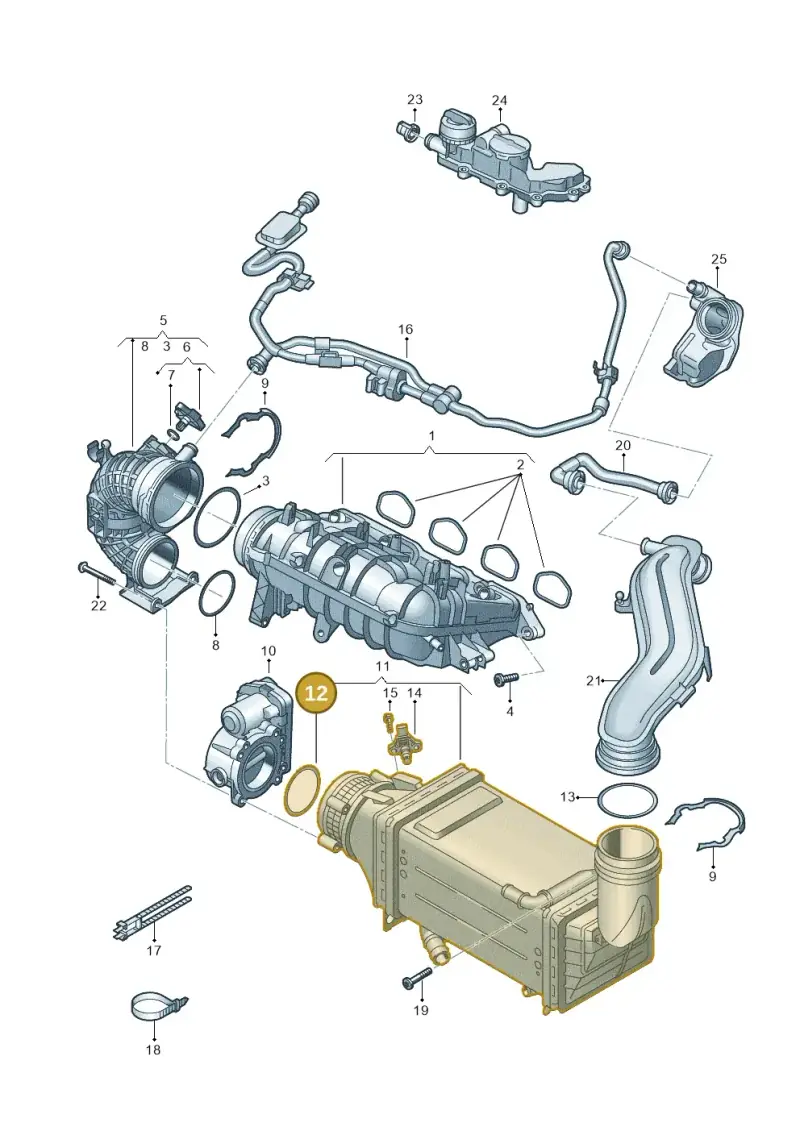 036133073 — Skoda Octavia (2019-2024) diagram 813133050, position 12