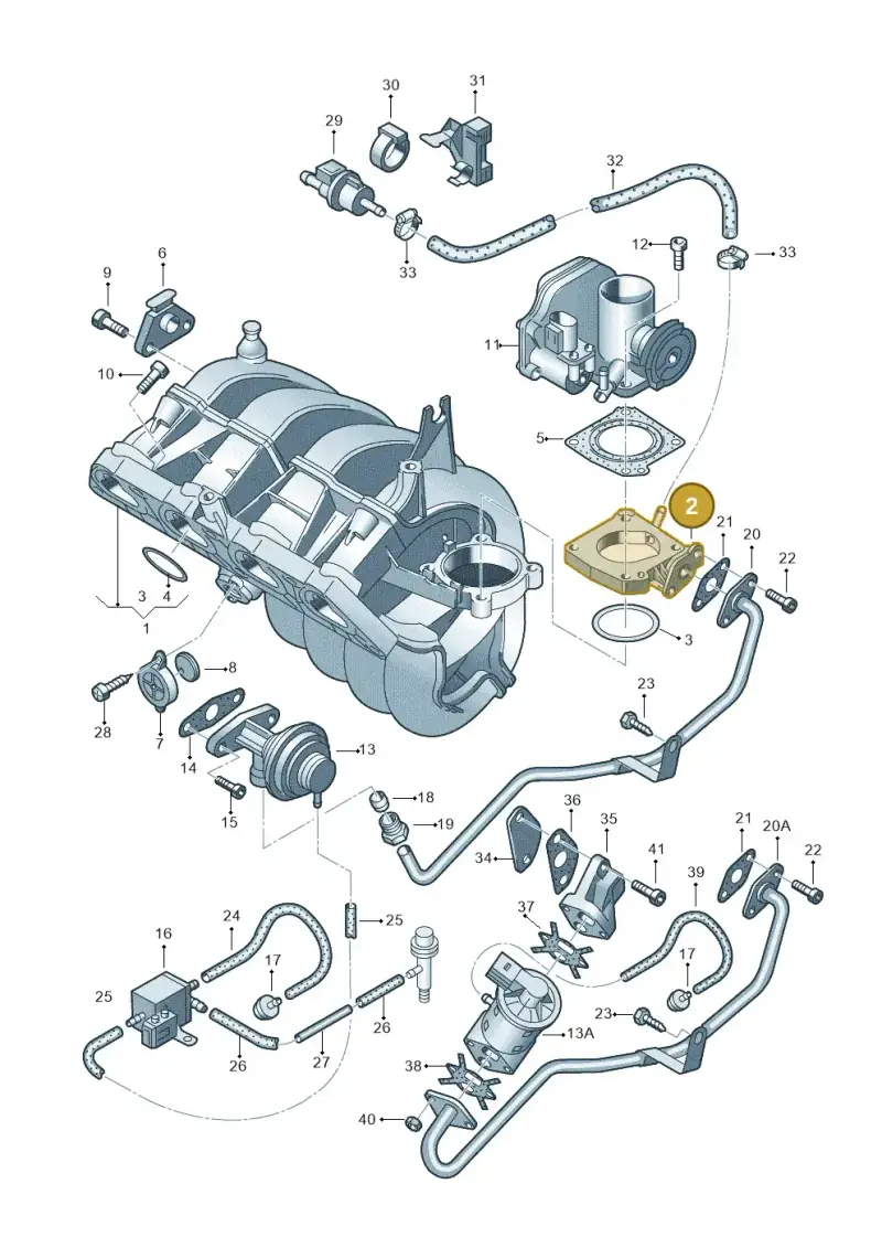 036133255E — Skoda OCTAVIA/COMBI/4X4      01> (2000-) diagram 194133110, position 2
