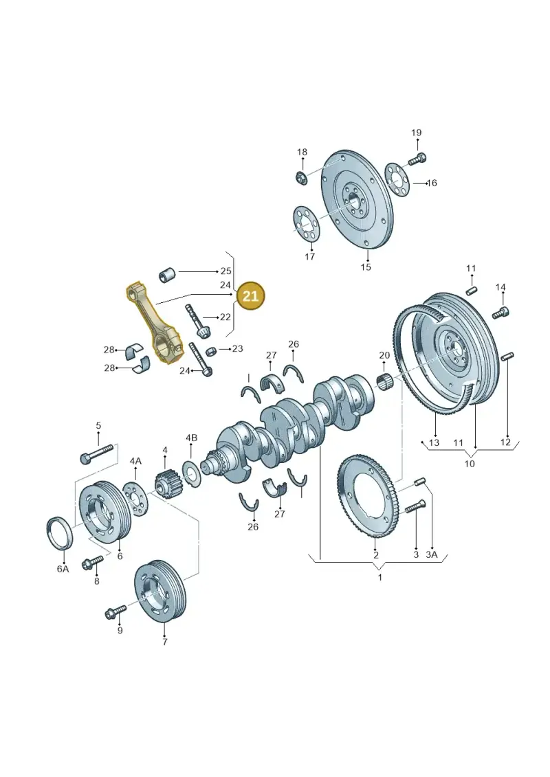 036198401G — Skoda Roomster (2010-2015) diagram 194105150, position 21