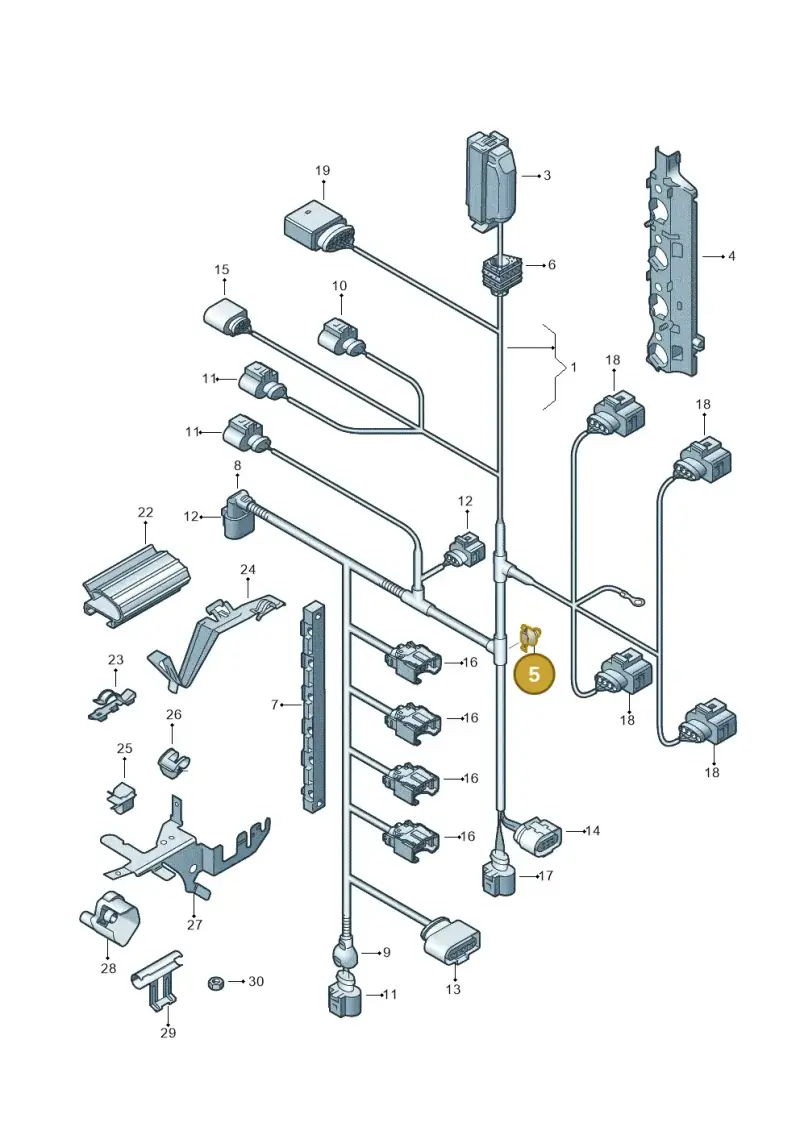 036971738 — Skoda Octavia ambiente (2008-2013) diagram 420971030, position 5