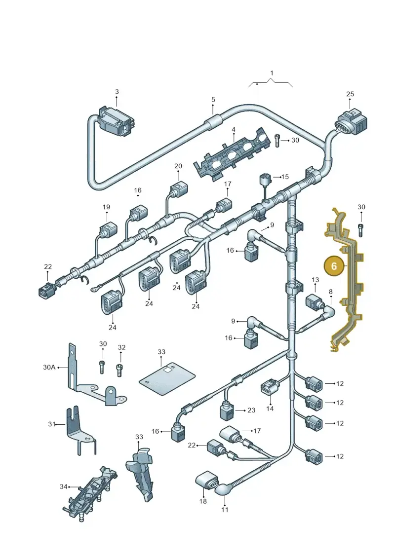 036971822 — Skoda OCTAVIA/COMBI/4X4      04> (2004-) diagram 419971080, position 6