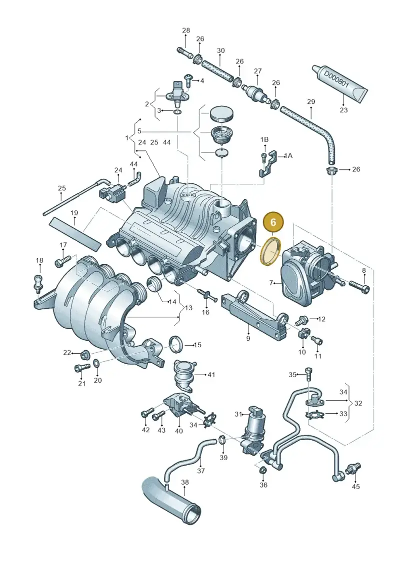037133557C — Skoda OCTAVIA/COMBI/4X4      04> (2004-) diagram 419133150, position 6