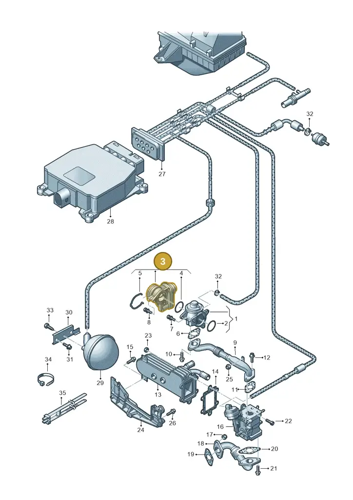 038128063M — Skoda Superb comfort (2008-2013) diagram 420131800, position 3