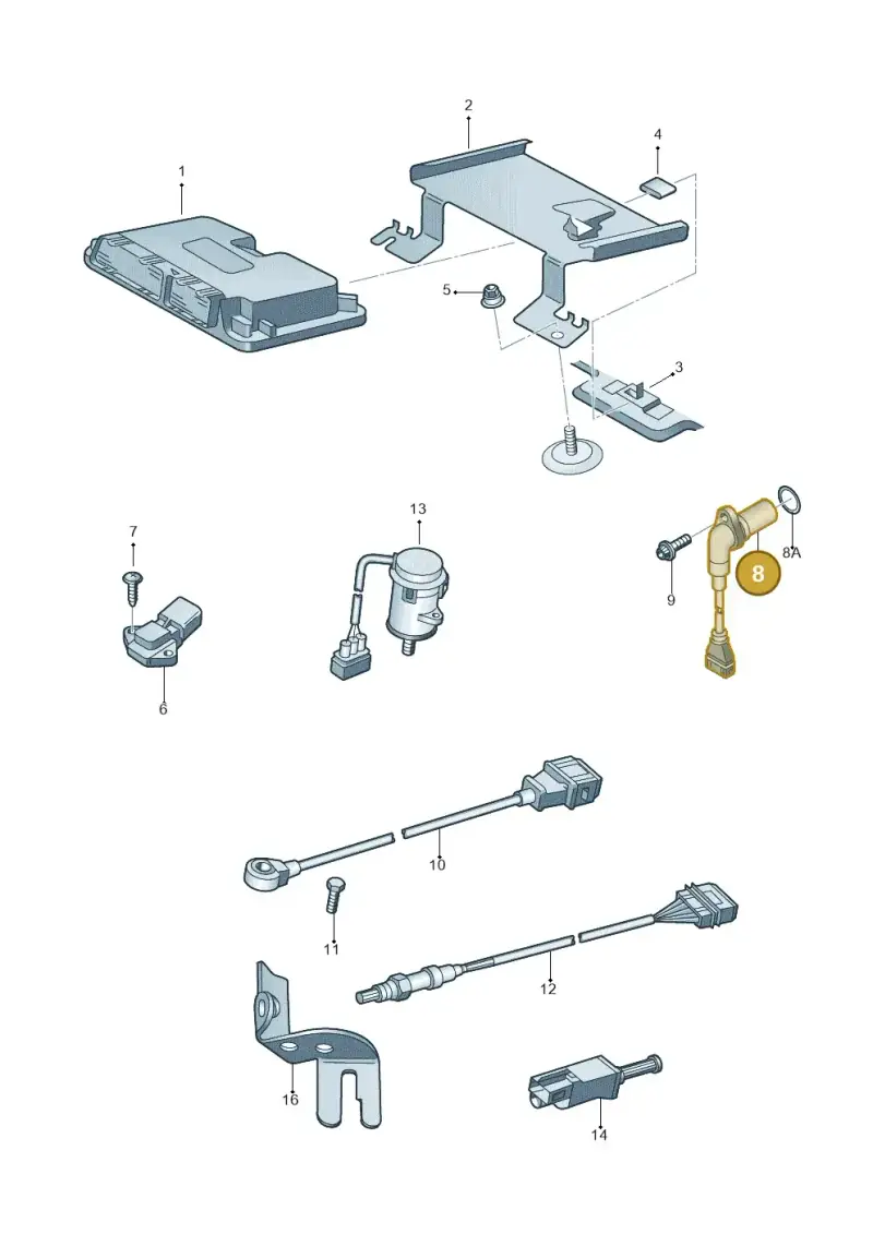 038907319F — Skoda OCTAVIA/COMBI/4X4      01> (2000-) diagram 252906000, position 8