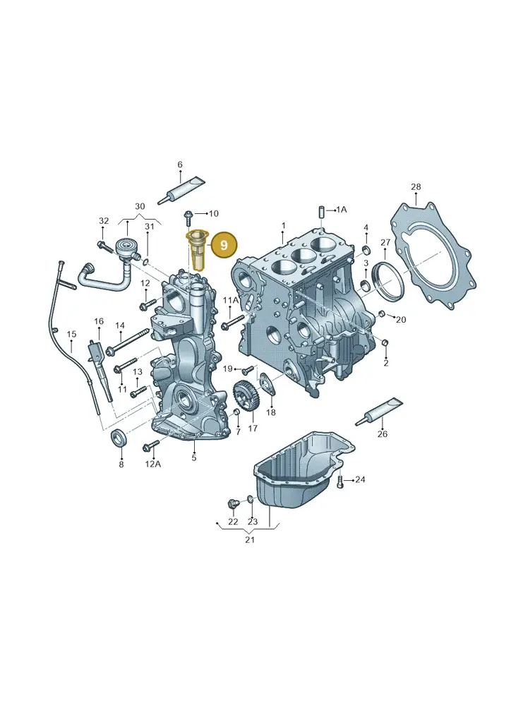 03C103464A — Skoda Rapid (2012-2022) diagram 253103050, position 9