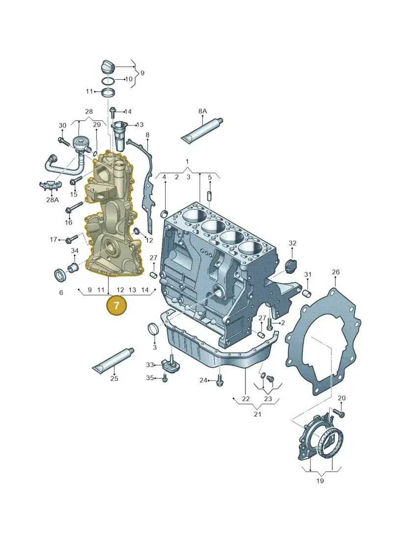 03C109210CP — Skoda Superb comfort (2008-2013) diagram 253103120, position 7