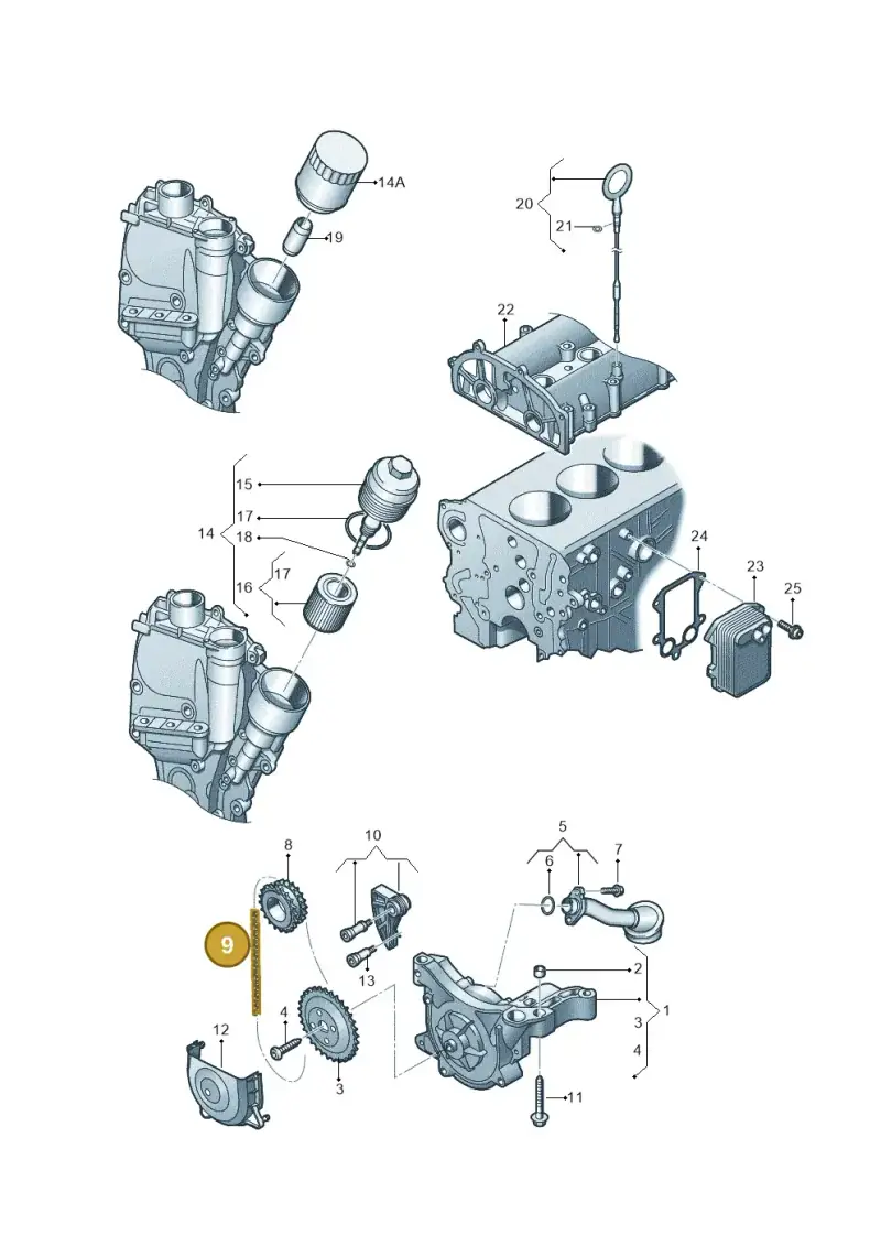 03C115225 — Skoda Fabia Scout (2010-2014) diagram 409115100, position 9