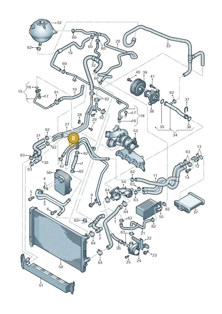 03C121070M — Skoda Rapid (2012-2022) diagram 708121150, position 8