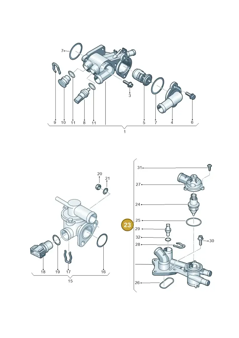 03C121111B — Skoda Roomster (2010-2015) diagram 225121750, position 23