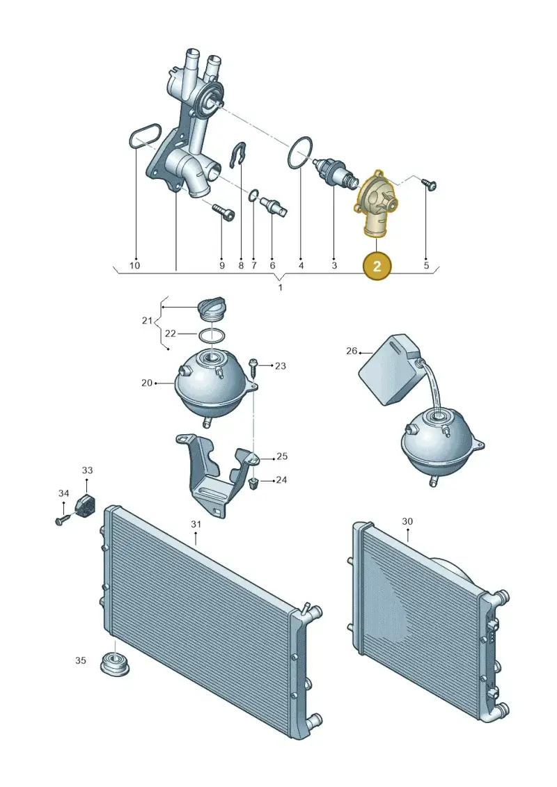 03C121121C — Skoda Fabia Ambiente (2009-2013) diagram 672121800, position 2