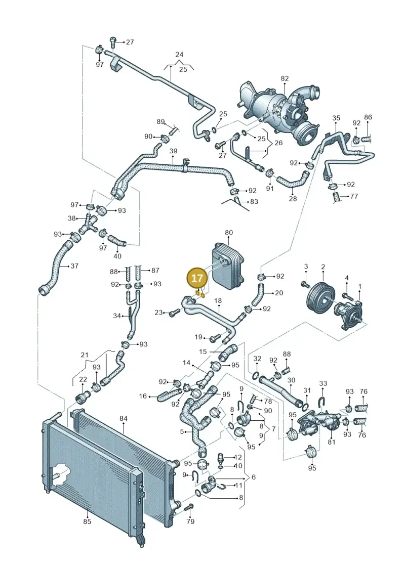 03C121437 — Skoda Yeti (2013-2017) diagram 625121130, position 17