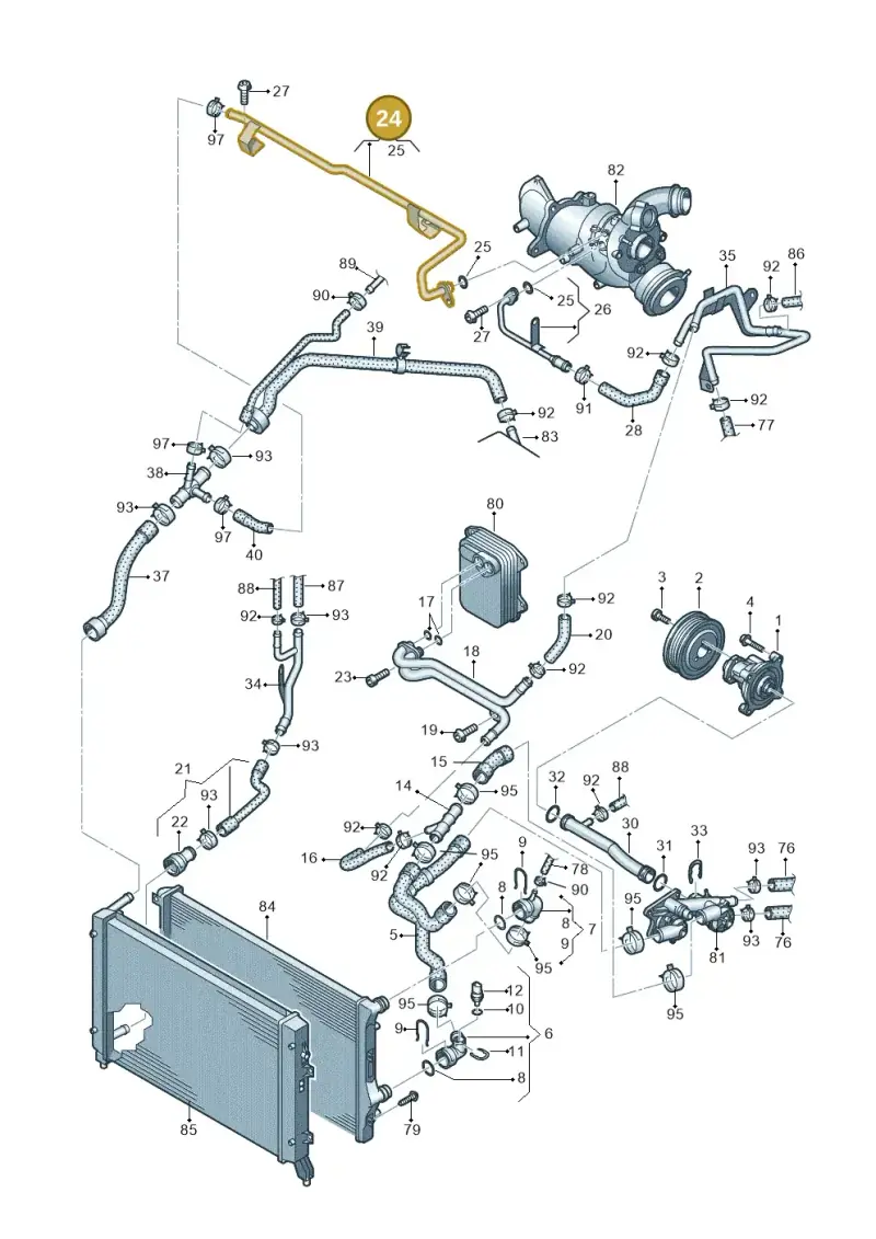 03C121469F — Skoda Yeti (2013-2017) diagram 625121130, position 24