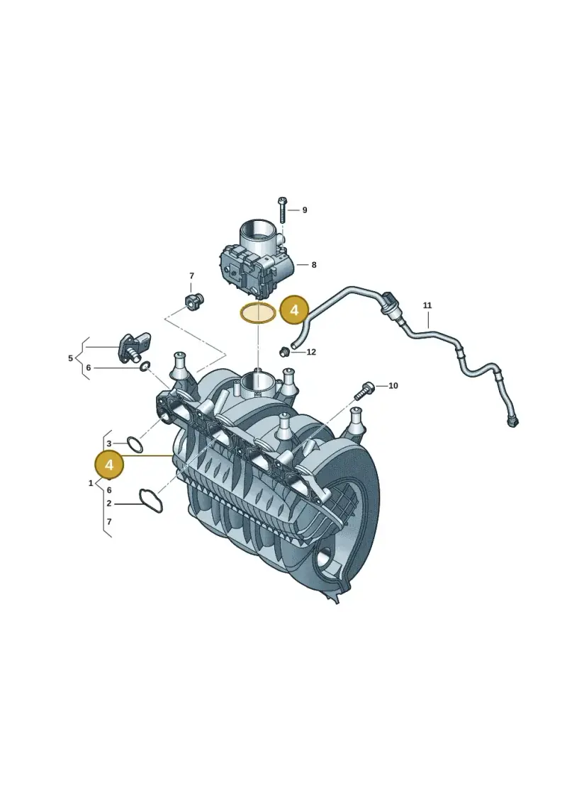 03C133073D — Skoda Octavia (2019-2024) diagram 2ka133060, position 4