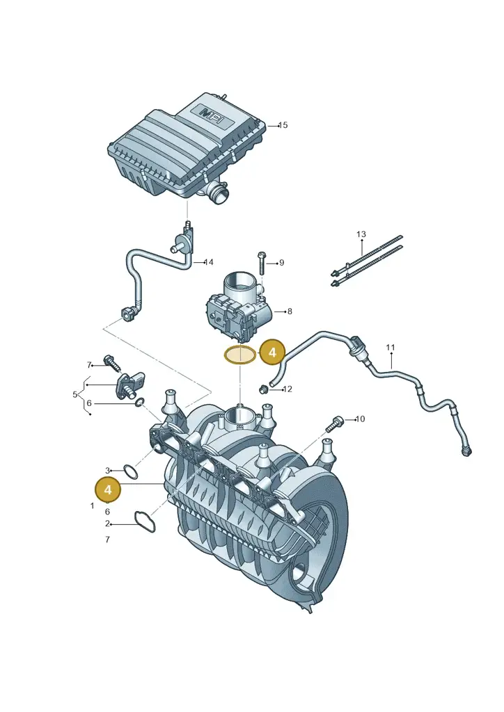 03C133073D — Skoda Fabia (2021-) diagram 781133200, position 4