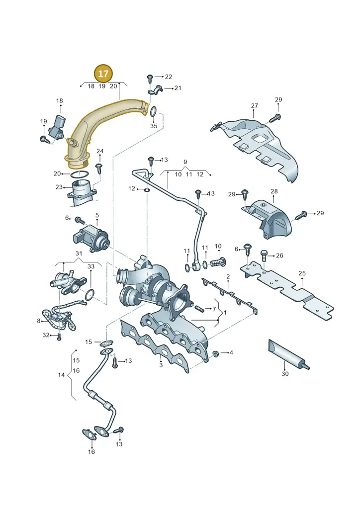 03C145673H — Skoda Yeti (2009-2013) diagram 625145530, position 17