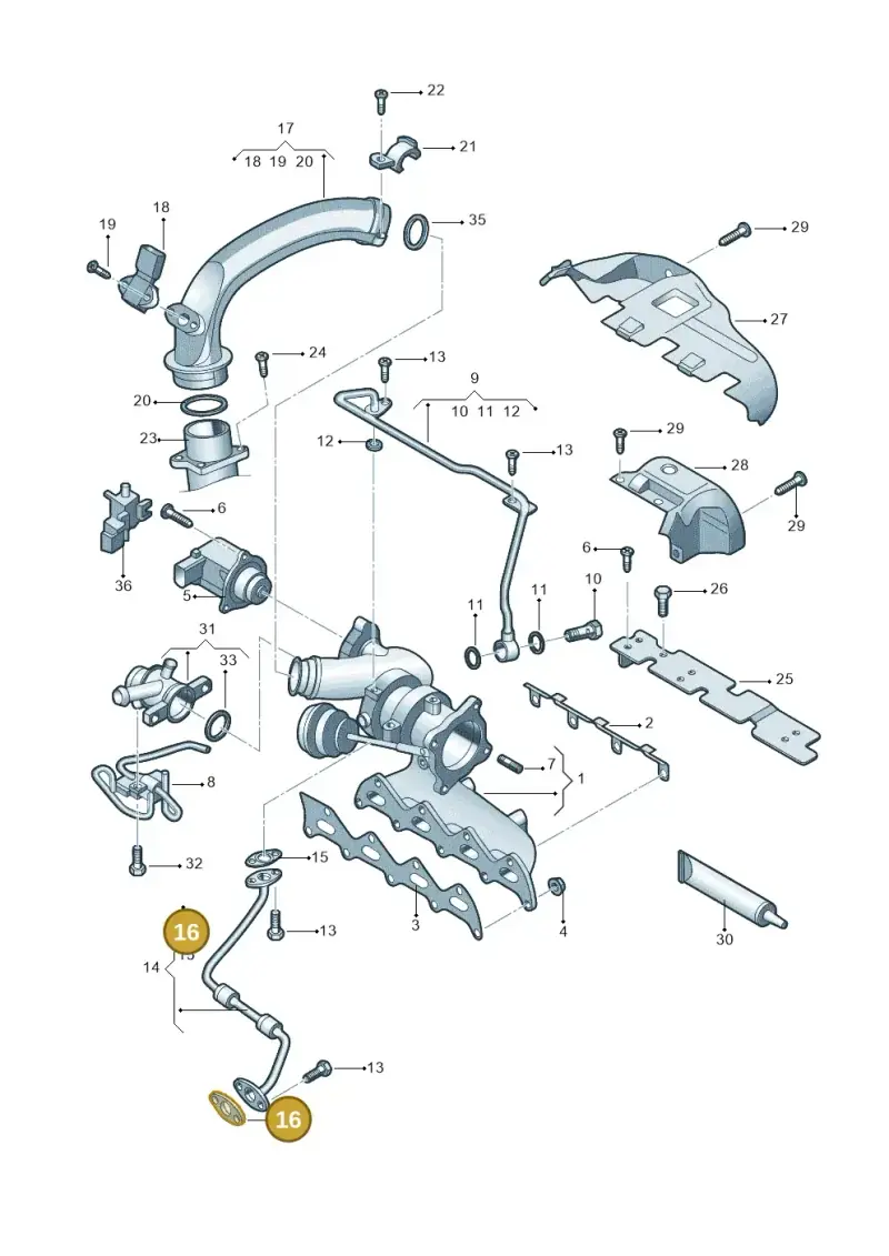 03C145757A — Skoda Superb Ambition (2009-2015) diagram 744145550, position 16