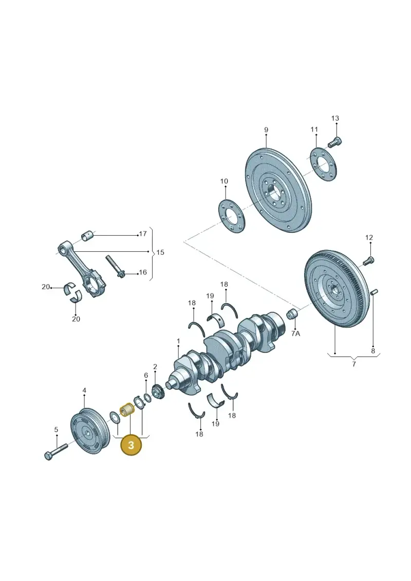 03C198159A — Skoda Fabia Jingrui (2008-2014) diagram 713105100, position 3