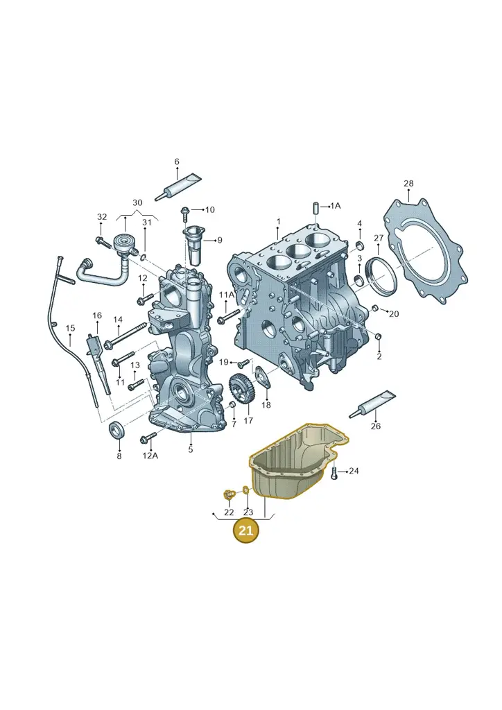 03D103601G — Skoda Rapid (2012-2022) diagram 253103050, position 21