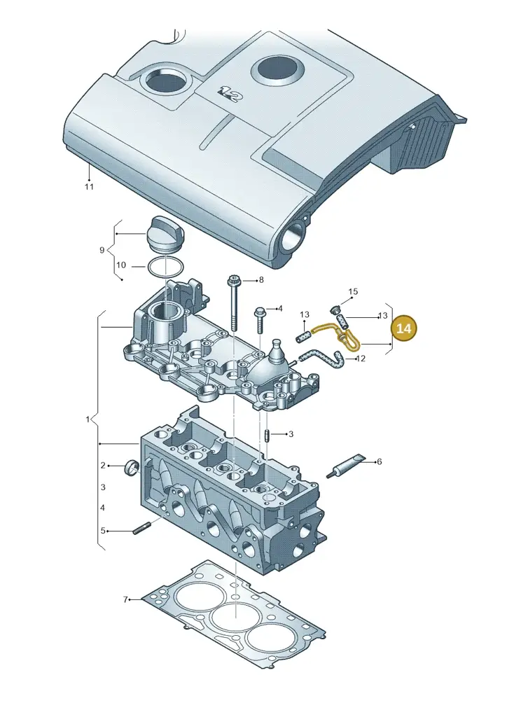 03D103641S — Skoda Fabia Scout (2010-2014) diagram 253103300, position 14