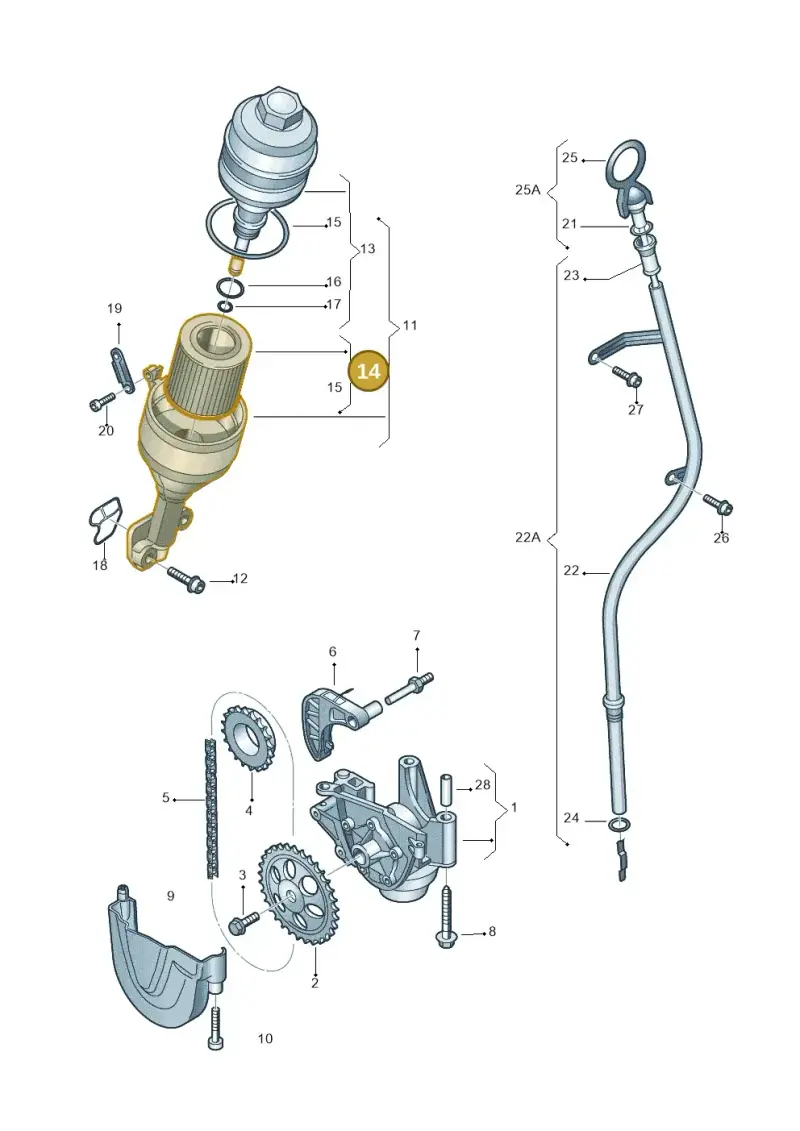 03D198819C — Skoda Rapid (2012-2022) diagram 253115030, position 14