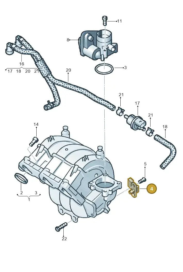 03D906051A — Skoda Fabia Scout (2010-2014) diagram 608133100, position 4