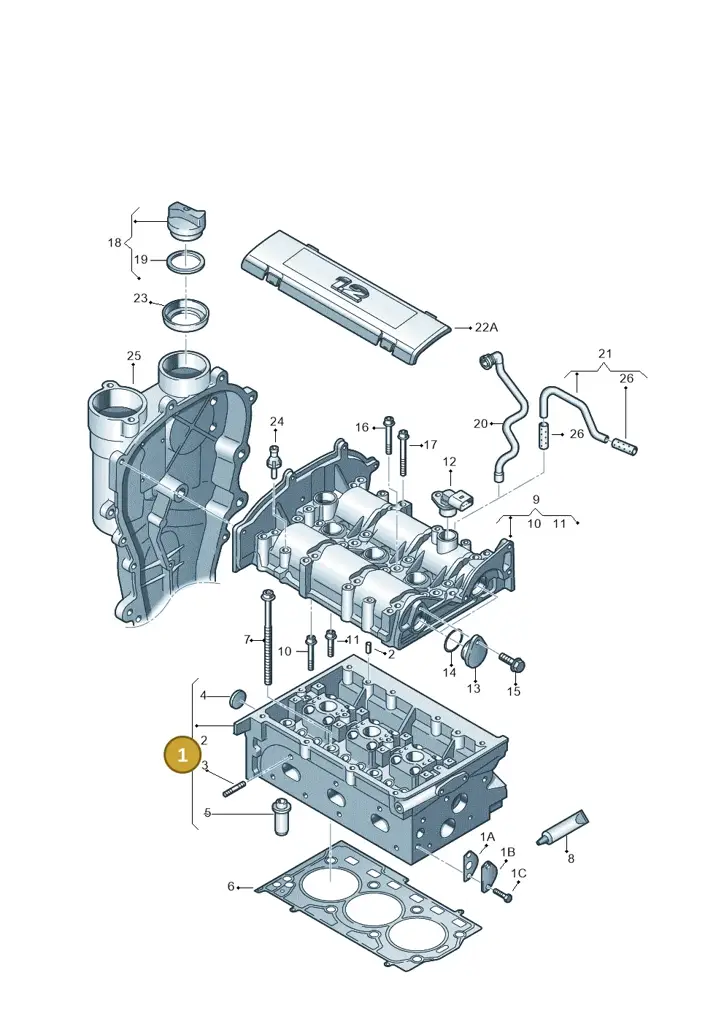 03E103351F — Skoda Rapid (2012-2022) diagram 608103400, position 1