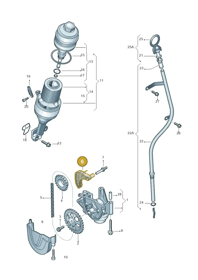 03E109507P — Skoda Fabia Ambiente (2009-2013) diagram 253115030, position 6